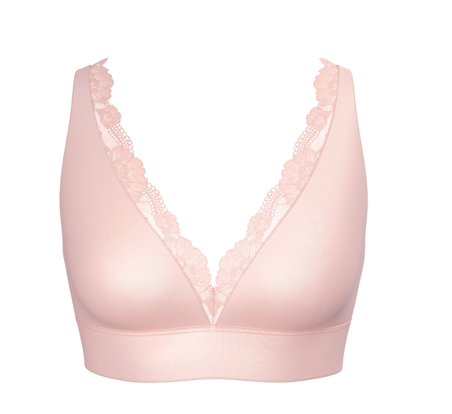 DUMMY - Brasier Victoria Secret tipo bralette con escote pronunciado y ribete de encaje para mastectomía M